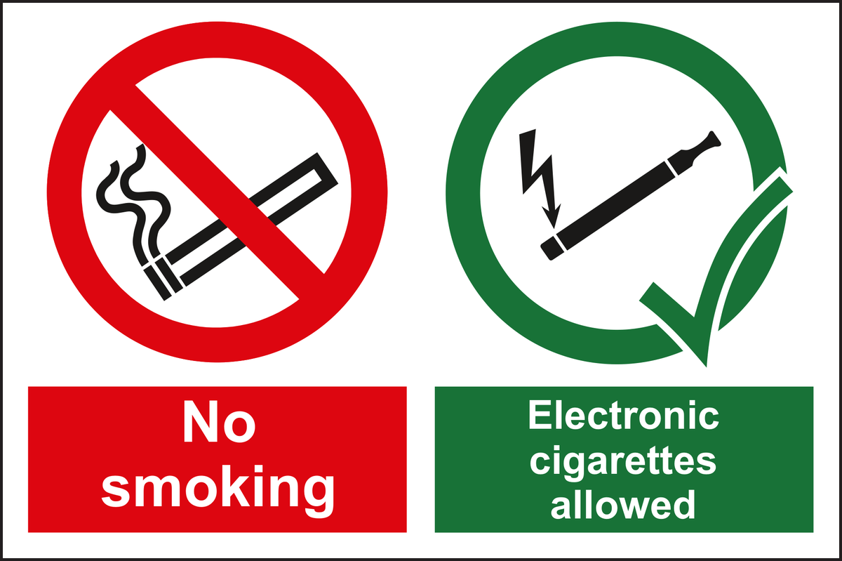 No smoking Electronic cigarettes allowed sign