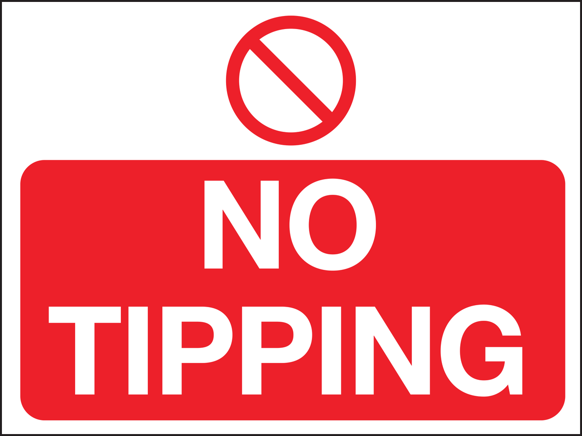 No tipping sign
