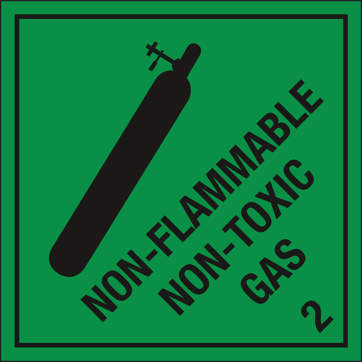 Non-flammable non-toxic gas
