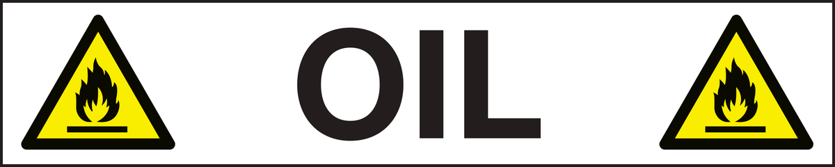 Oil labels - Pipeline labels