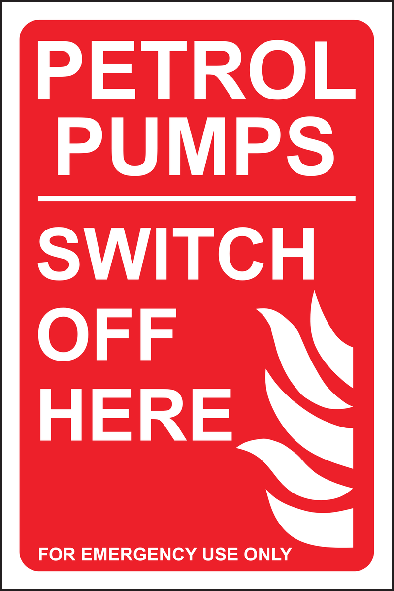 Petrol Pumps Switch OF Here Sign