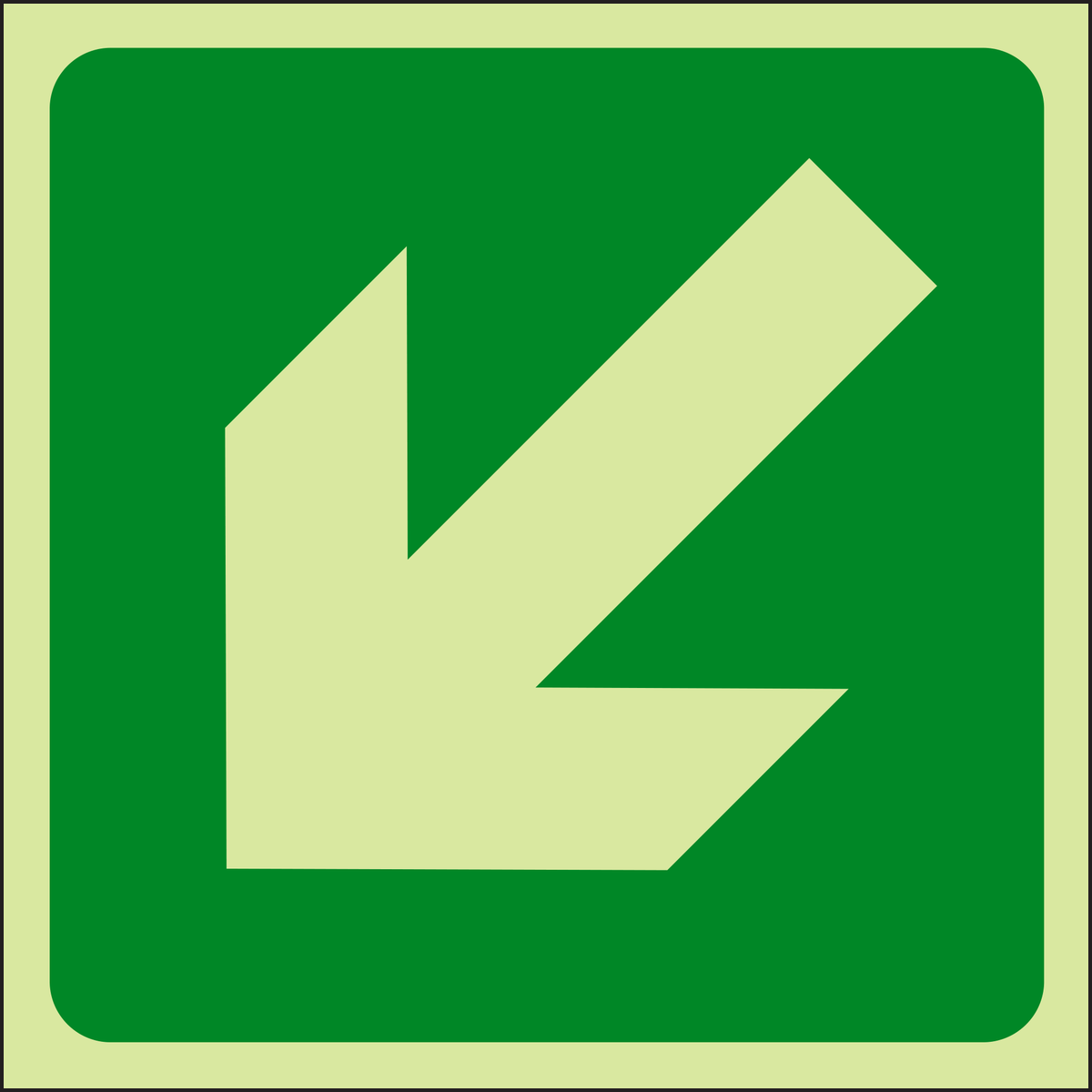 Photoluminescent Arrow diagonal symbol