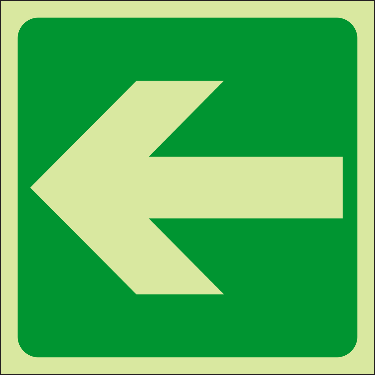 Photoluminescent Arrow straight symbol