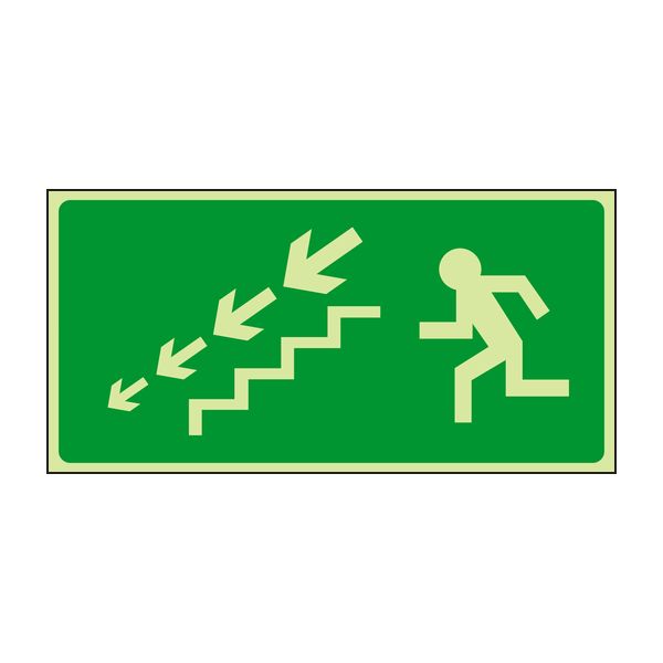 Photoluminescent Exit left down