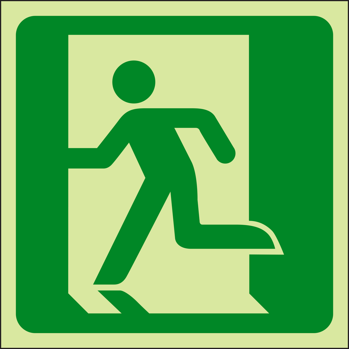 Photoluminescent Exit left symbol