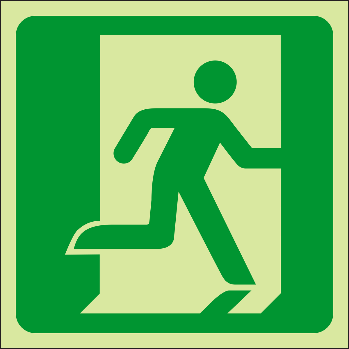 Photoluminescent Exit right symbol