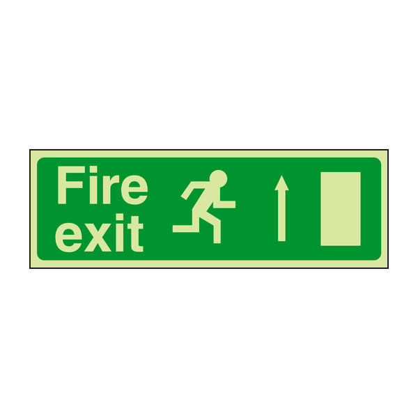 Photoluminescent Fire exit ahead