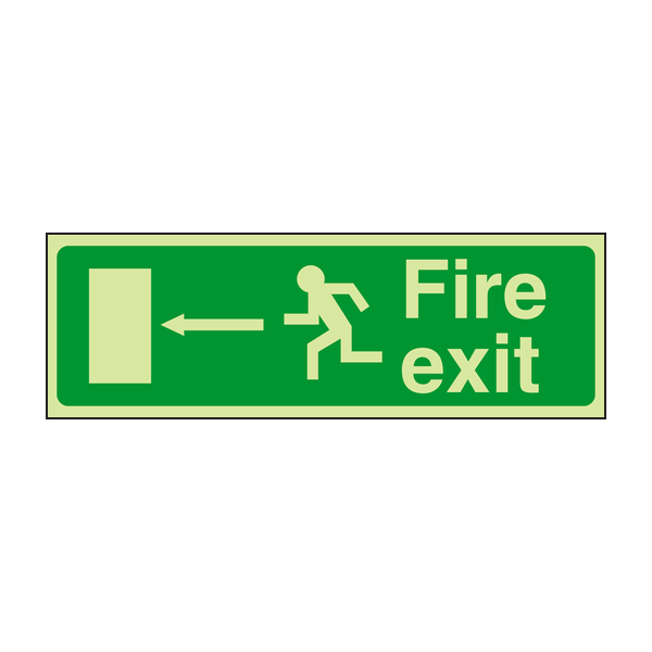 Photoluminescent Fire exit left
