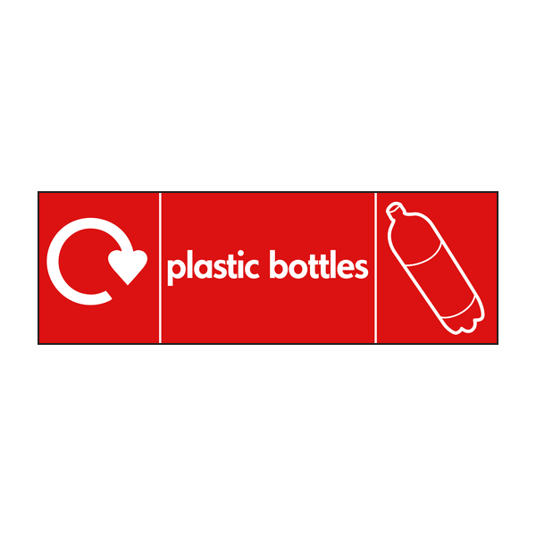 Plastic Bottles Waste Recycling Sign