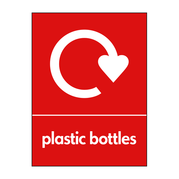 Plastic Bottles Waste Recycling Sign