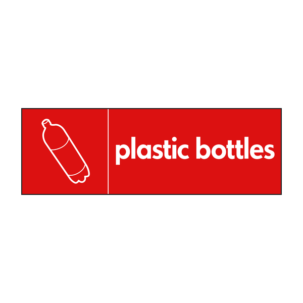 Plastic Bottles Waste Recycling Sign