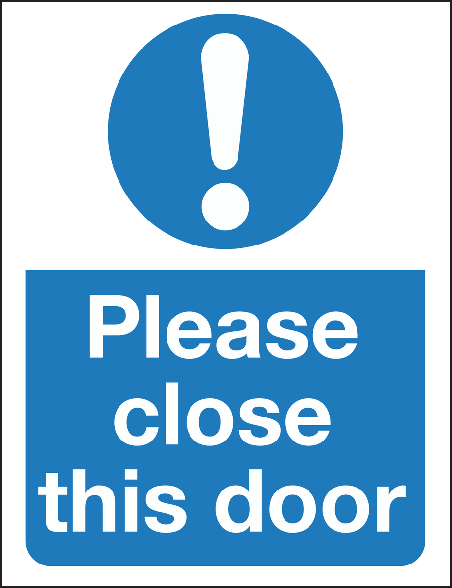 Please close this door sign