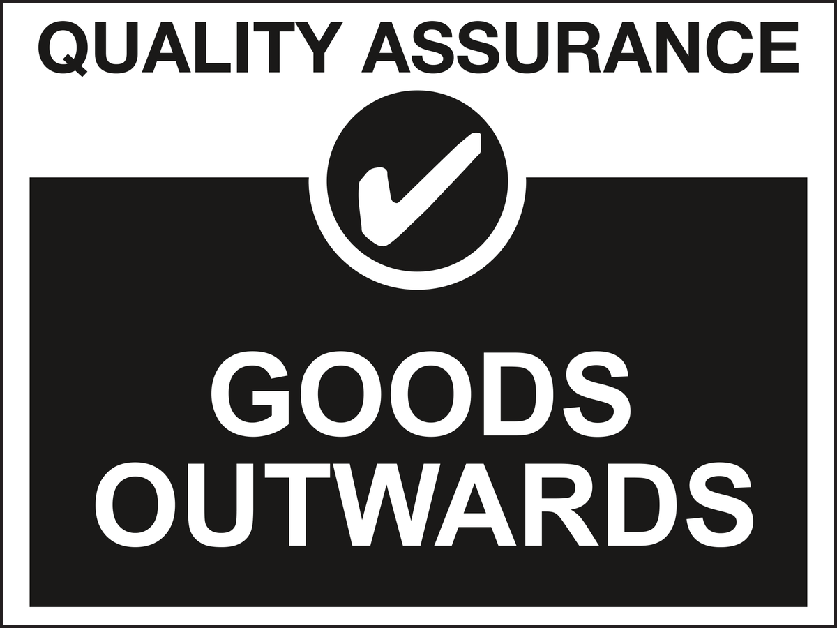 Quality assurance goods outwards