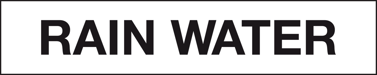 Rain water labels - Pipeline labels