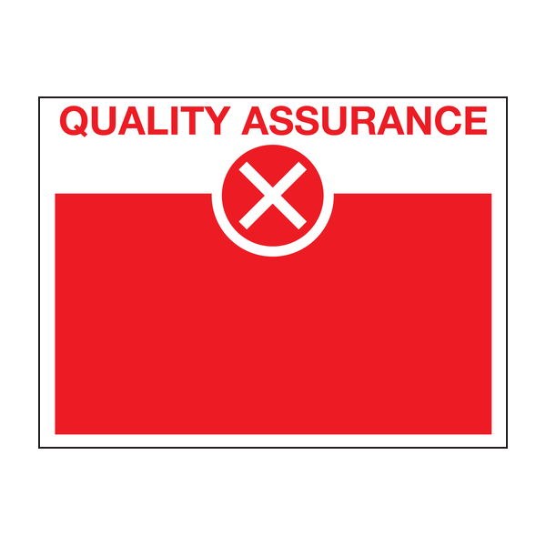 Red blank sign - Quality control sign