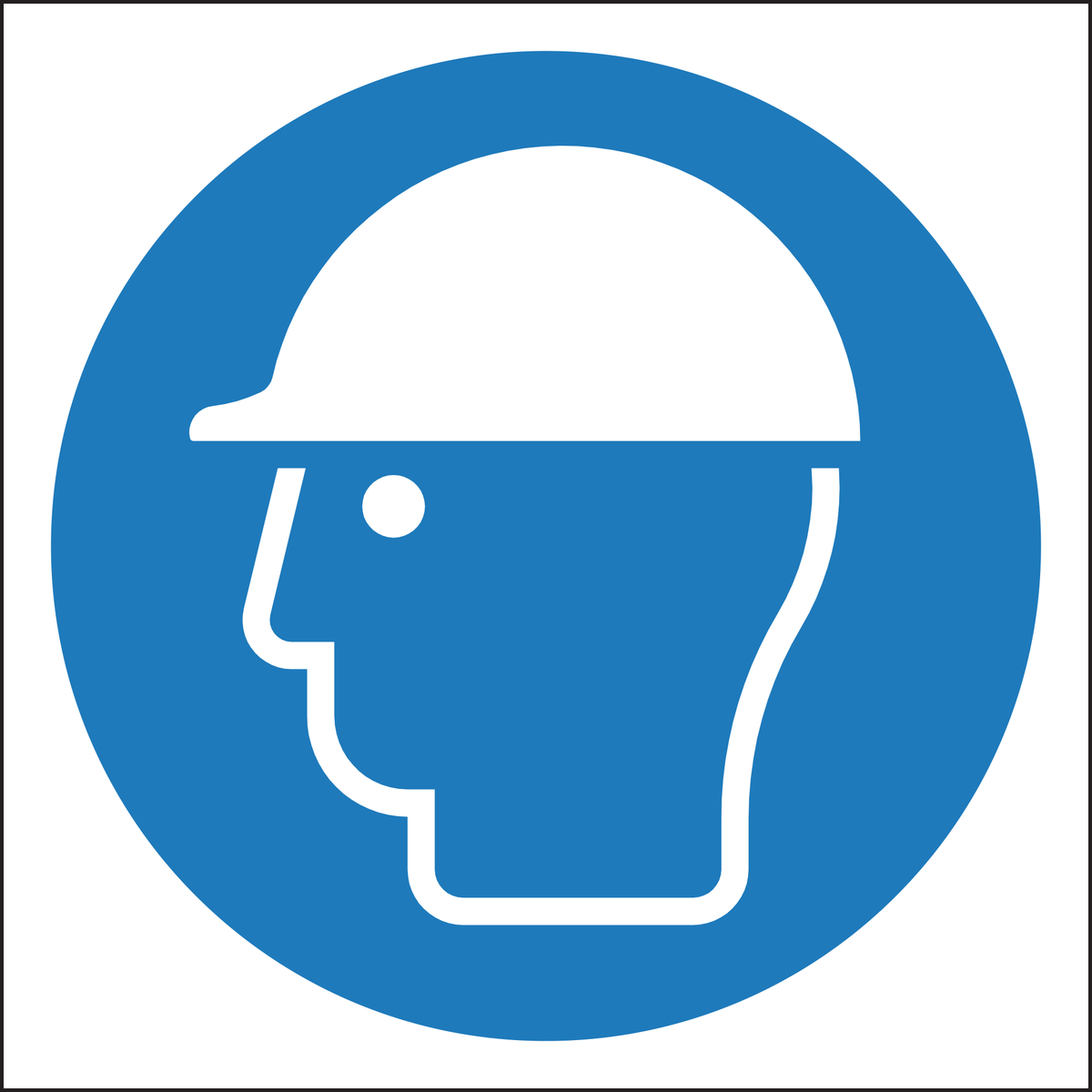 Safety helmet symbol sign