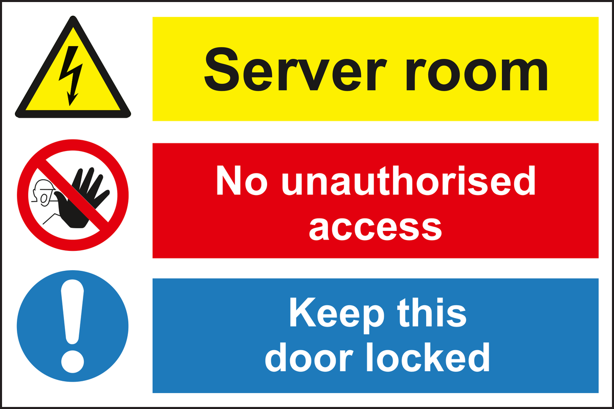 Server room sign