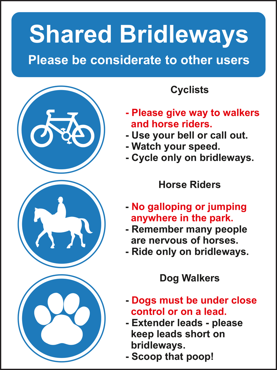 Shared Bridleways Sign