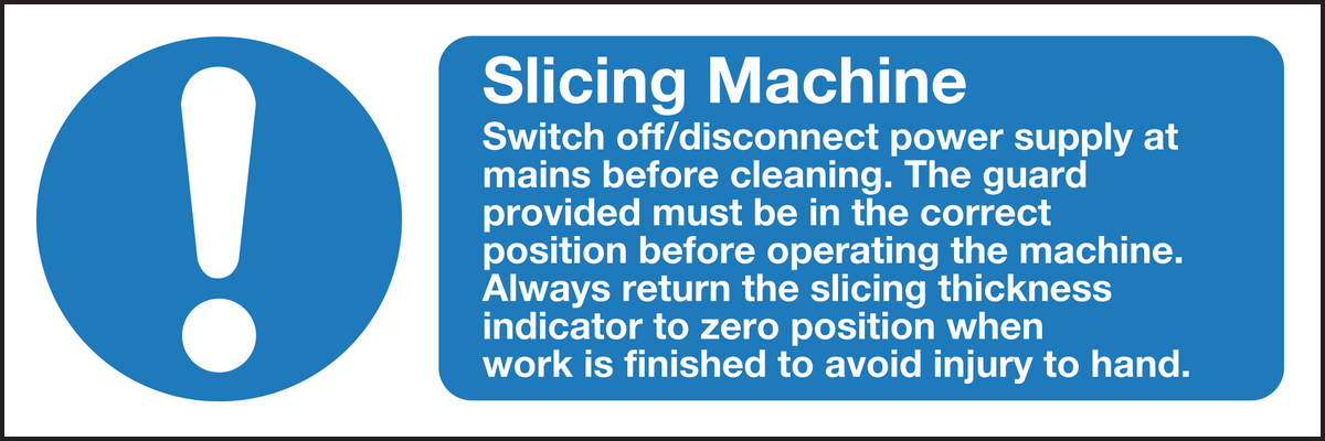 Slicing Machine sign