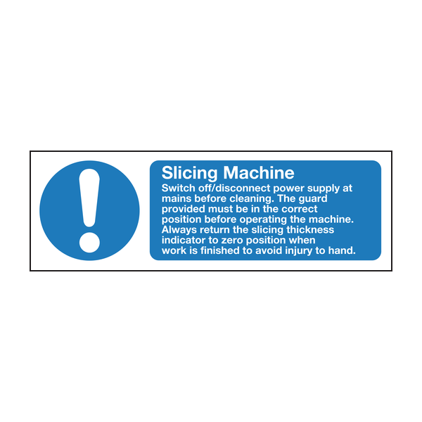 Slicing Machine sign Slicing Machine sign