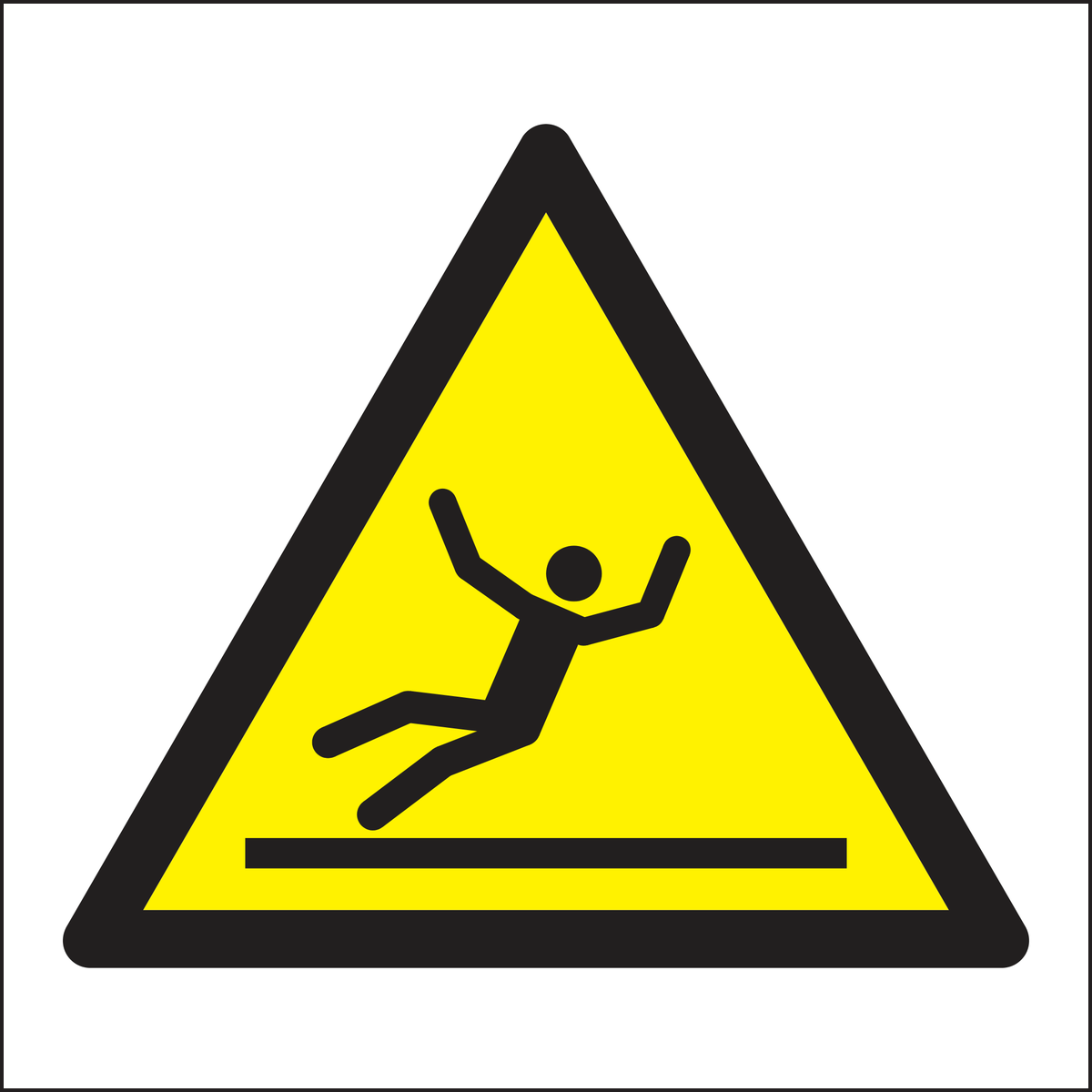 Slippery floor surface symbol sign