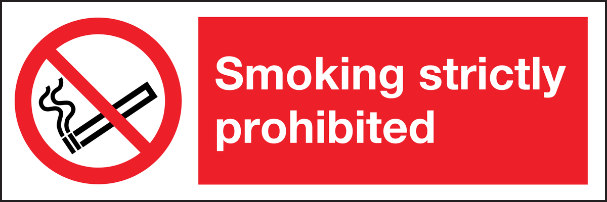 Smoking strictly prohibited sign