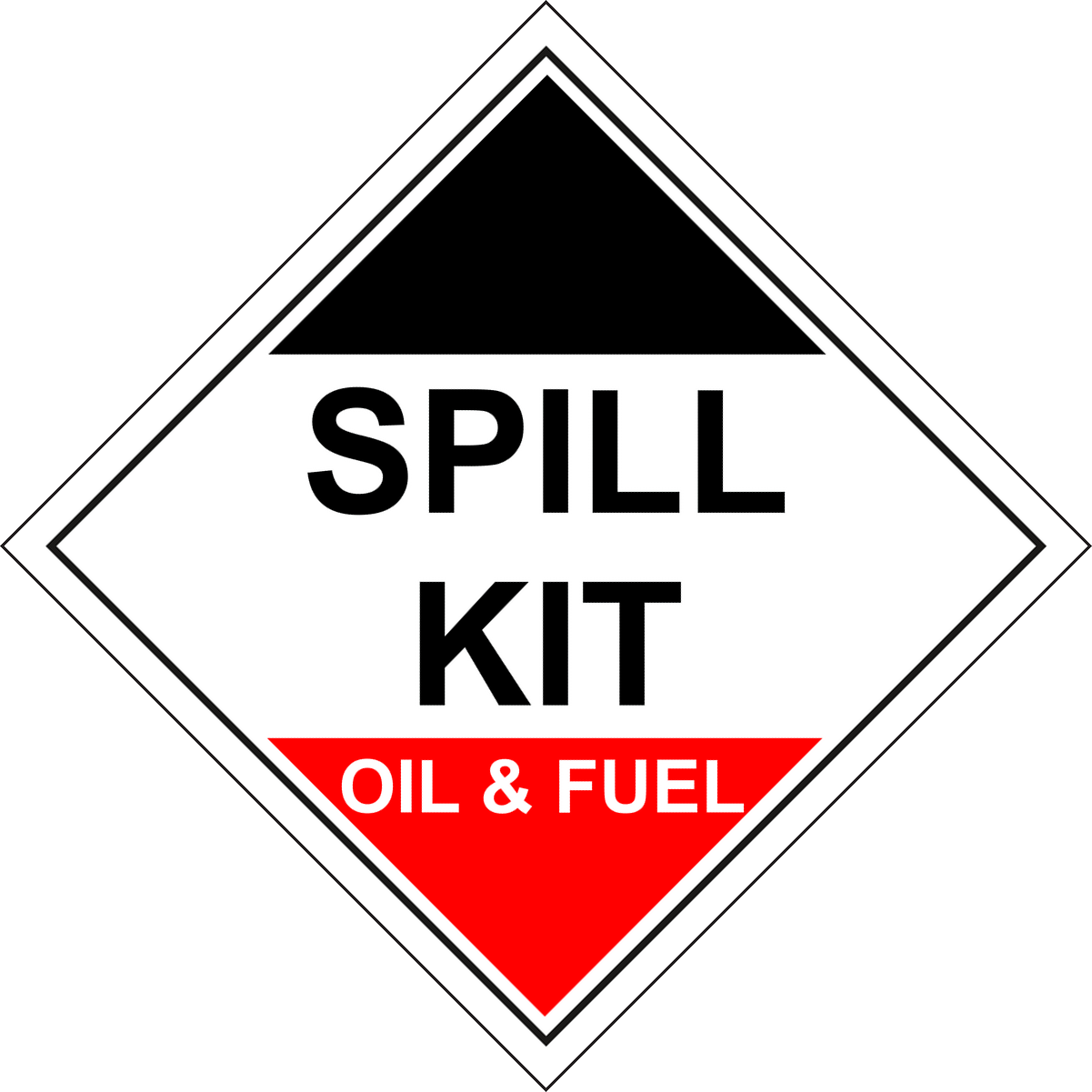 Spill Kit Oil & Fuel Sign