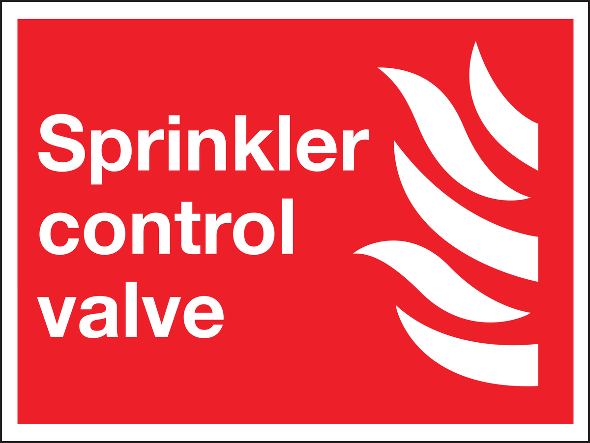 Sprinkler control valve sign