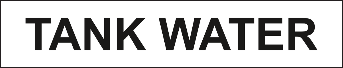 Tank water labels - Pipeline labels