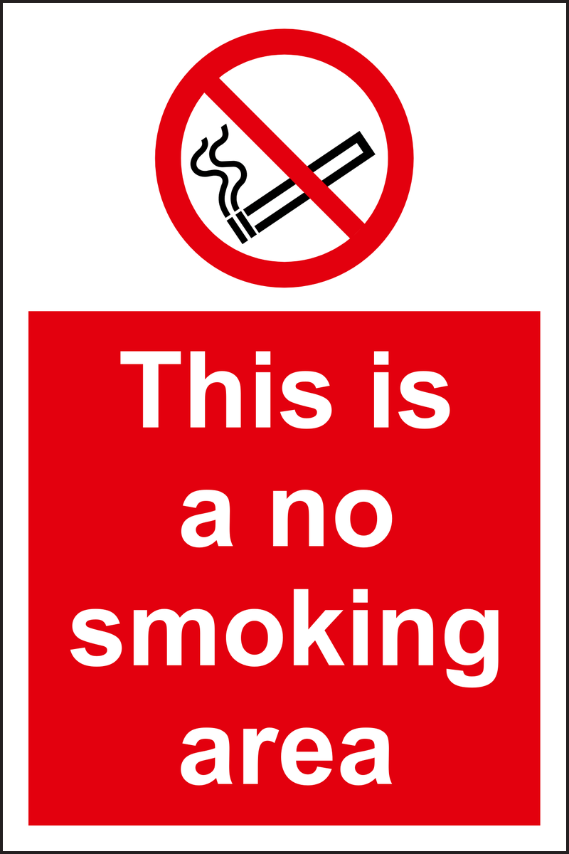 This is a no smoking area sign