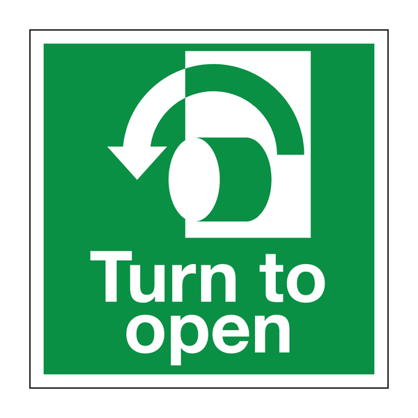 Turn to open left sign