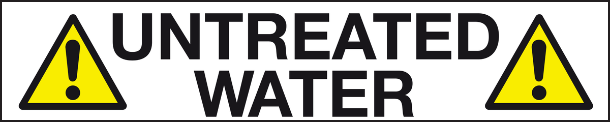 Untreated water labels - Pipeline labels