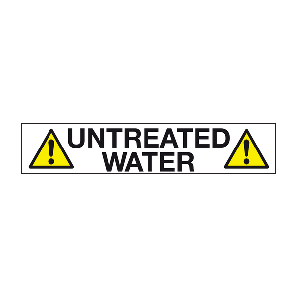 Untreated water labels - Pipeline labels Untreated water labels - Pipeline labels