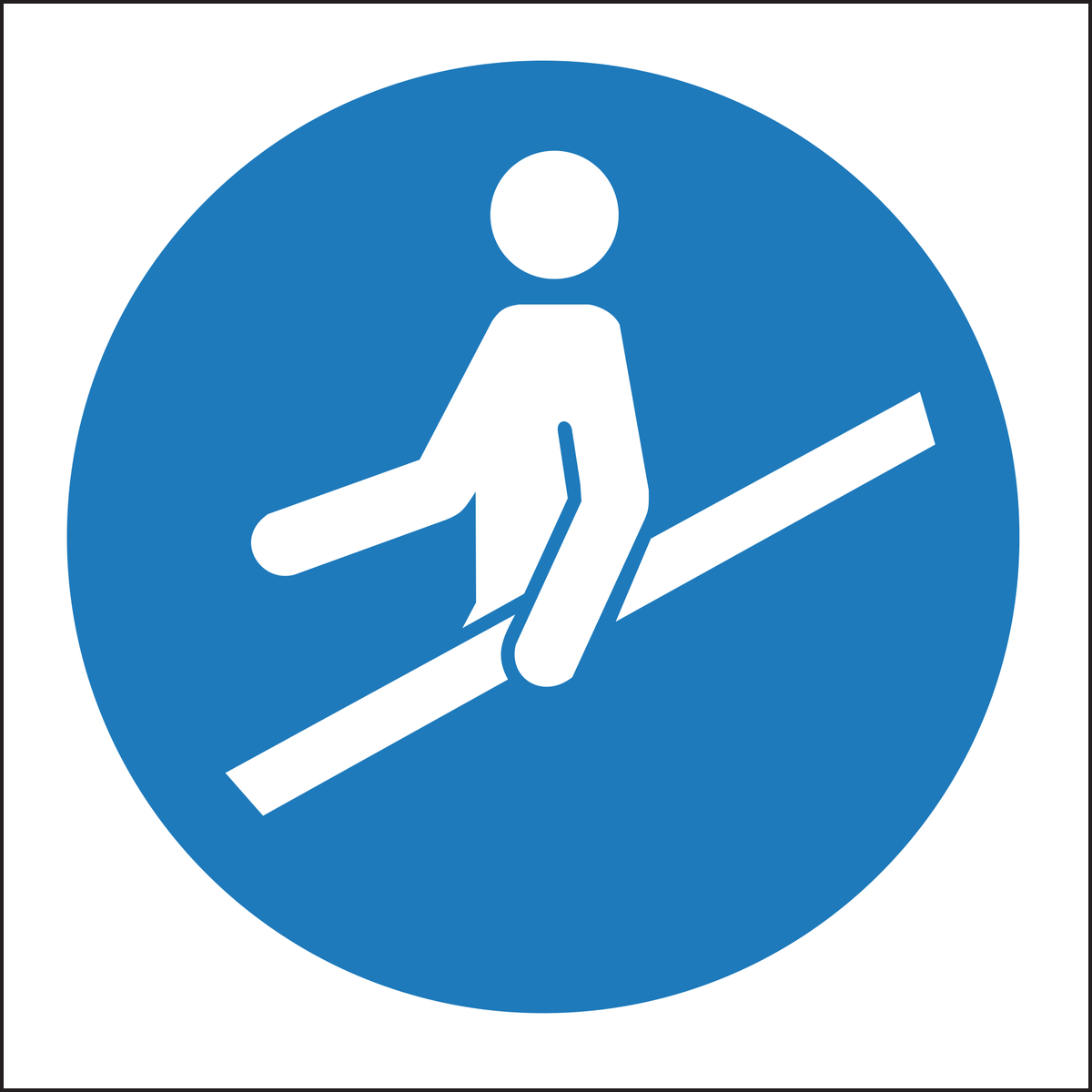 Use Handrail Symbol Sign
