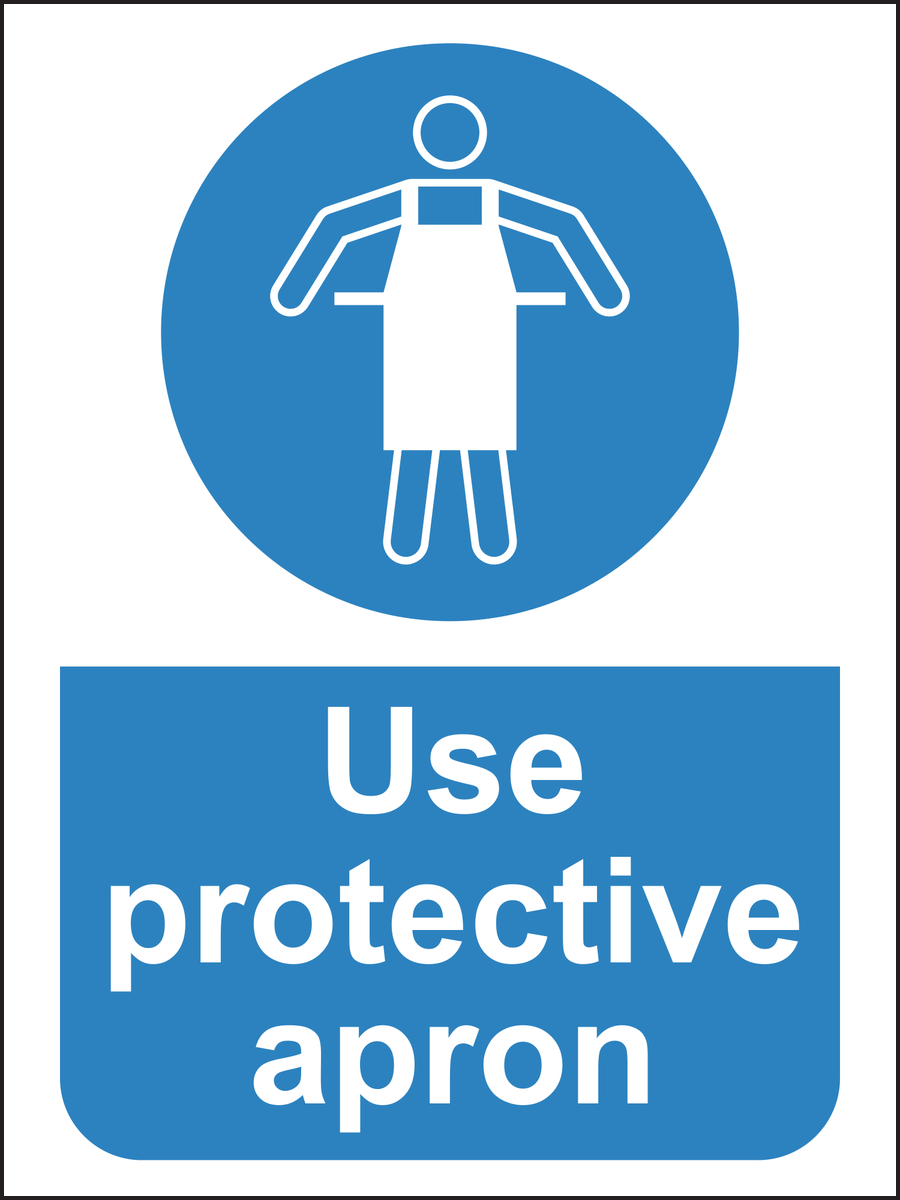 Use protective apron sign