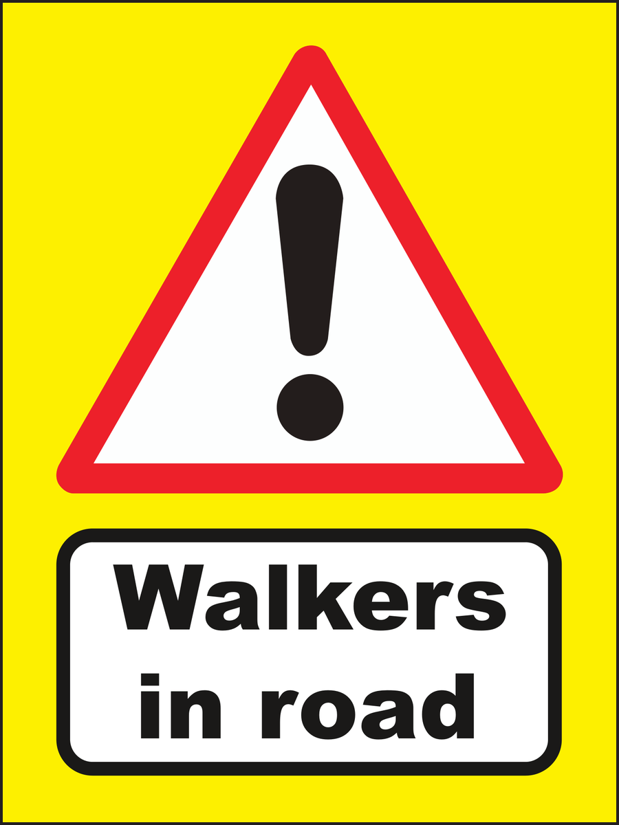 Walkers in Road Sign