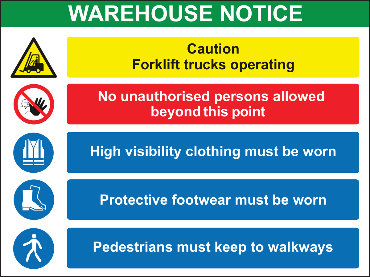 Warehouse Notice Sign