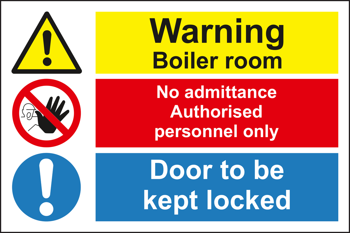 Warning Boiler Room Sign