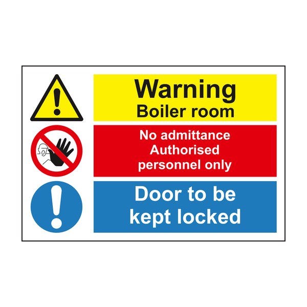 Warning Boiler Room Sign