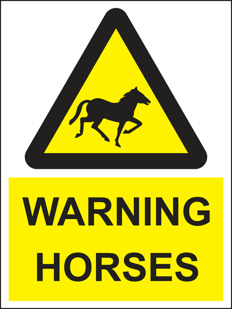 Warning Horses sign