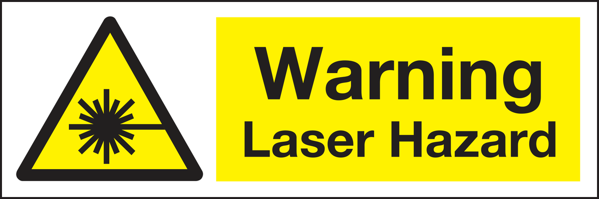 Warning laser hazard sign