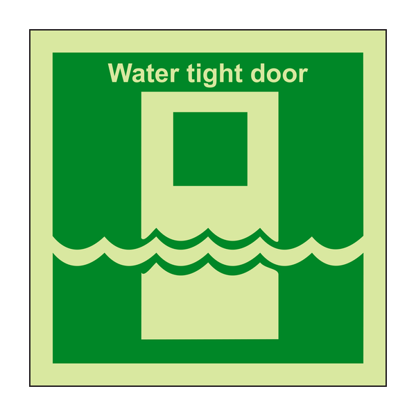 Water Tight Door Photoluminescent IMO 191233 Sign Water Tight Door Photoluminescent IMO 191233 Sign