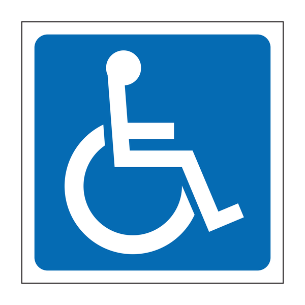 Wheelchair symbol sign
